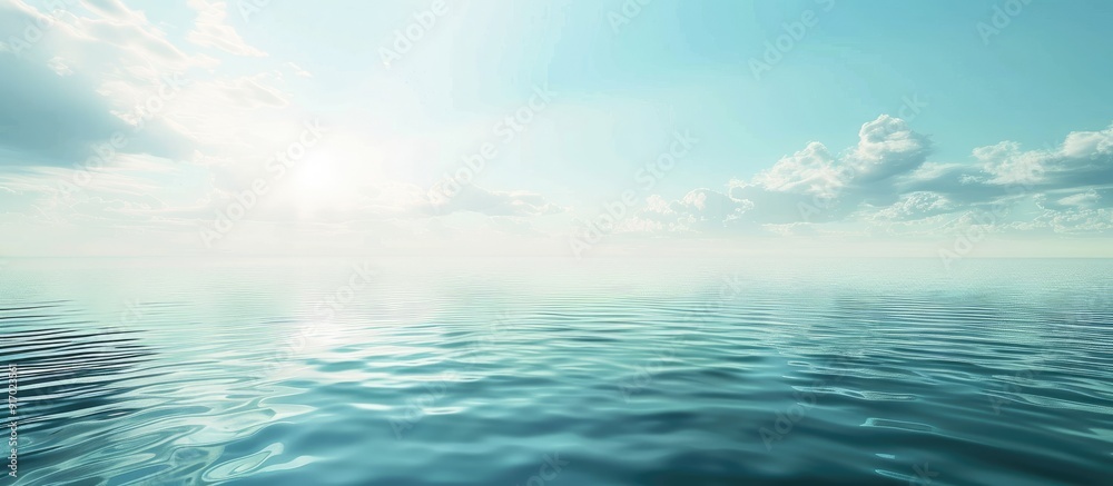Aufkleber tranquil wallpaper featuring serene waters with empty space for images. . image with copy space