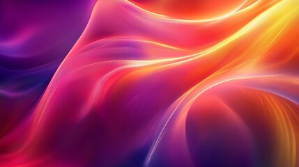 Obraz premium Bright multicolored abstract animation iridescent wavy background design