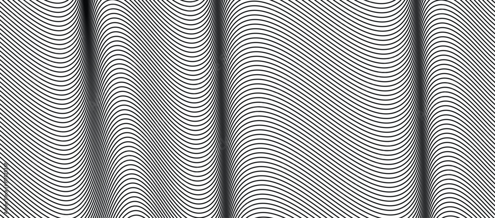 Poster wavy lines tech futuristic background technology line. white background wave lines abstract design. 