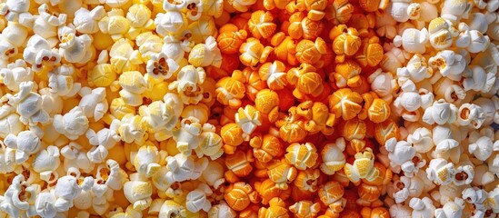 Assortment of popcorn with copy space image
