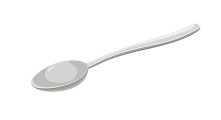 Spoon isolated on white background. Vector cartoon flat illustration.