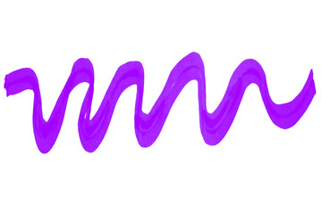 Naklejka premium Purple brush strokes on transparent background.