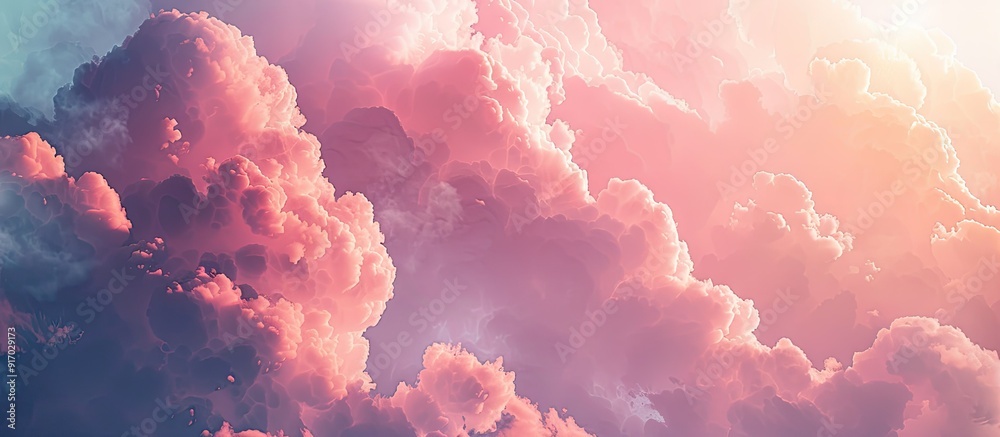 Leinwandbilder gorgeous sky with textured clouds in the background perfect for copy space image