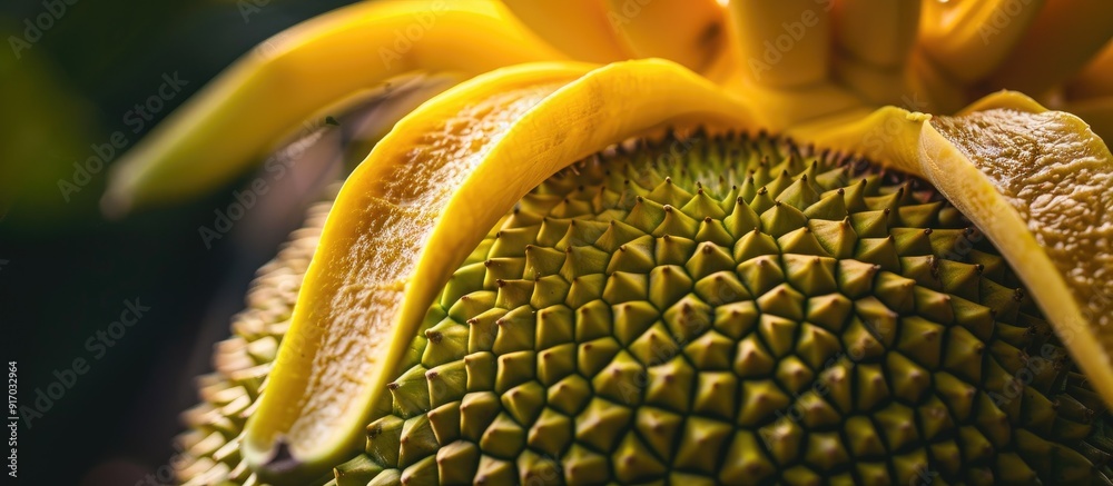Poster Close up image of a jackfruit with copy space for text