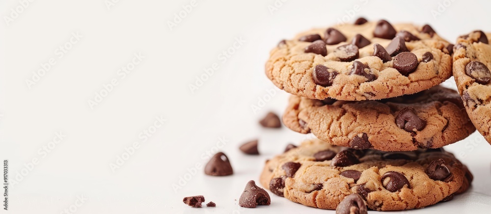 Poster high quality image of delicious food featuring isolated cookies with copy space