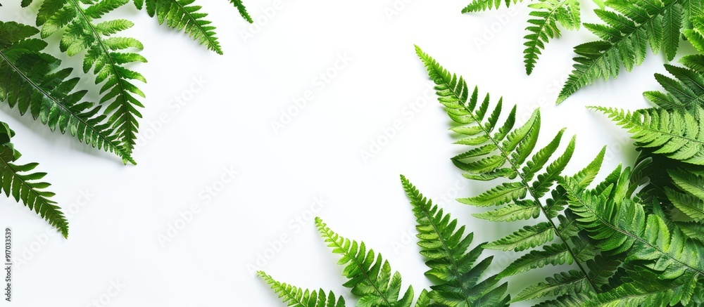 Aufkleber fresh fern ready for culinary use with copy space image