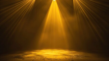 Obraz premium spot light background, yellow glow