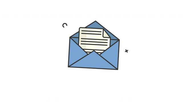 mail icon symbol animation motion graphic for business element and template background