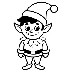 Christmas Cartoon Character Illustrations with Elves