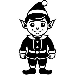 Christmas Cartoon Character Illustrations with Elves