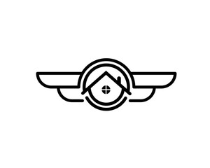 
Minimalist Shield House logo