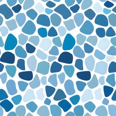 Obraz premium A vibrant, abstract pattern of blue stones on a white background.