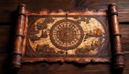 antique brass telescope