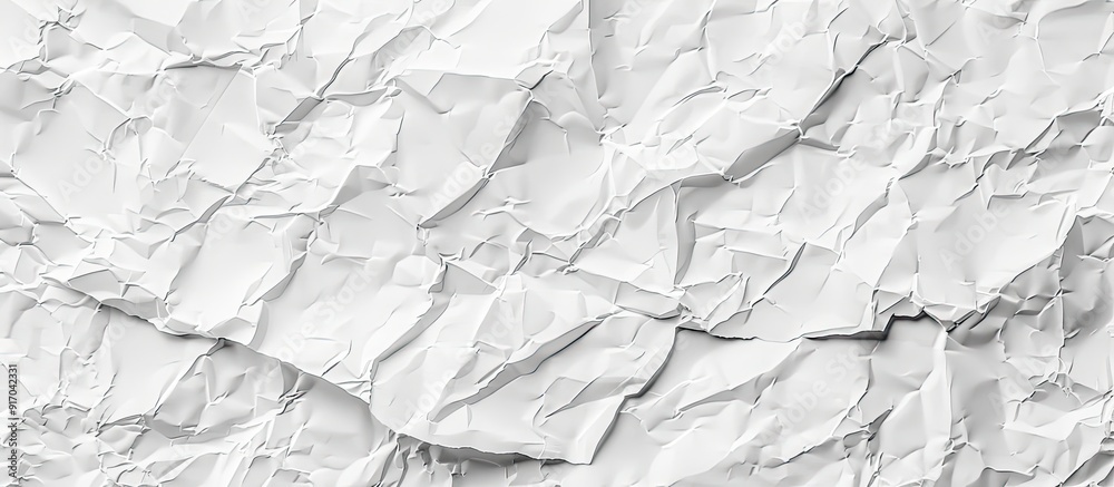 Poster texture of crumpled white paper providing copy space image