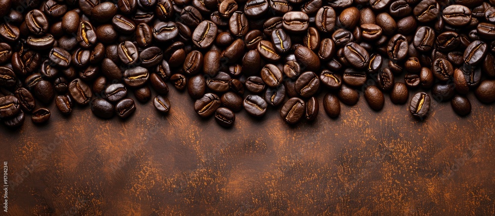 Aufkleber A background of coffee beans with ample copy space for text placement