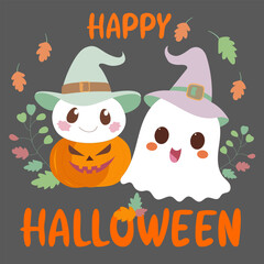 Happy Halloween, banner, greeting card