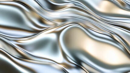 A close up of a silver and gold background with wavy lines