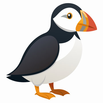 recommend clip art: Puffin isolated on white background, Puffin vector illustration, bird on a branch vector art, Puffin silhouette, bird vector icon, Puffin on a branch line art, eps