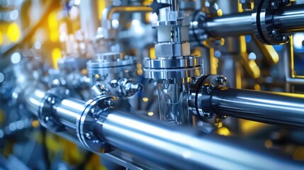 A close-up of carbon capture technology being used to reduce CO2 emissions from industrial processes