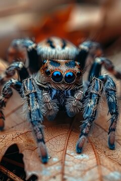 Detailed close up of a highly venomous and perilous spider captured in vivid clarity