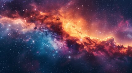 Watercolor cosmic pattern, swirling galaxies, vivid blues, pinks, purples, intricate nebulae details, star clusters, seamless design, soft color transitions, hd quality, natural look. --ar 16:9 --v 6.