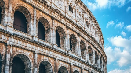 exterior, highlighting the weathered stone and detailed archways that tell the story of its ancient history.