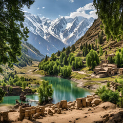 lake in the mountains