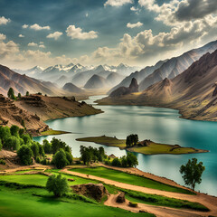 lake in the mountains