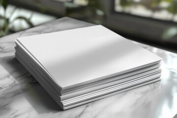 Blank paper mockup on isolated background created with generative ai