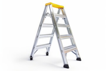 steel ladder white background