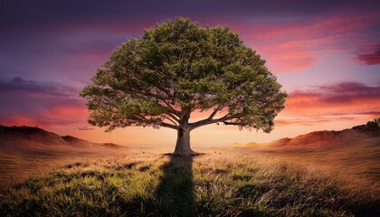 Obraz premium tree at sunset