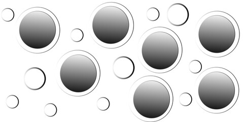 Abstract grey background with circles. Gray and white background.  Glare as energy stable pattern, top view. Futuristic minimal backdrop for advertising, design. 