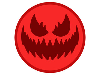 Scary Face Halloween Day Illustration