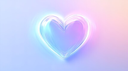 Radiant Heart Design: A Serene Poster for Sports Interiors Featuring a Luminous Blue and Violet Glow on a Light Background - Perfect for Motivation and Inspiration!