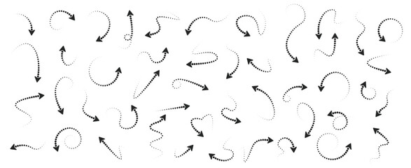 Set of arrows. Collection of concept arrows