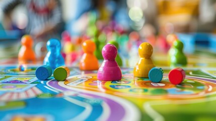 Design a board game centered around family values and cooperation, where players navigate challenges, make decisions together, and celebrate milestones to reinforce teamwork and mutual support.