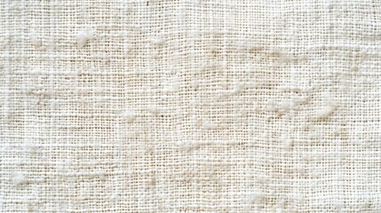 Fototapeta premium White woven background with light linen fiber texture