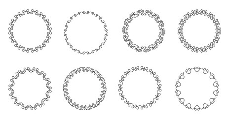 Set of frames and wreaths