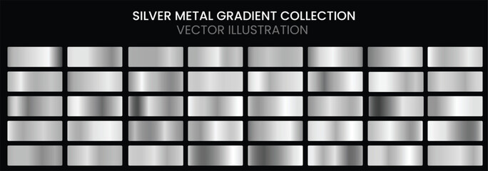 Gold metal gradient collection and gold foil texture set. Shiny vector sillustration for posters, brochure, invitation, wallpaper, flyers, banners.