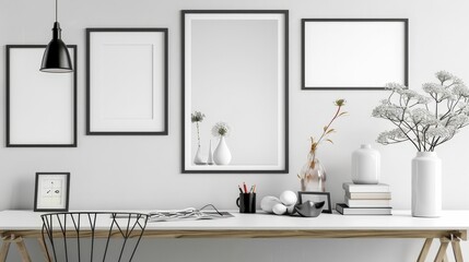 Fototapeta premium Design a frame for a digital photo collage. What modern and versatile features make the frame suitable for displaying a collection of images