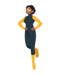 superhero girl with mask character