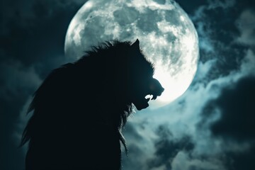 Werewolf Silhouette Moon.