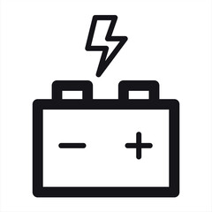 Car battery icon,vector illustration. Flat design style. vector car battery icon illustration isolated on White background, car battery icon . car battery icons