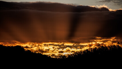 sunset in the mountains