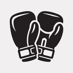 Boxing gloves vector silhouette on a white background