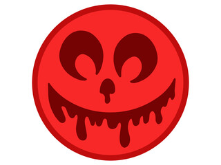 Fototapeta premium Halloween Day Spooky Face Illustration