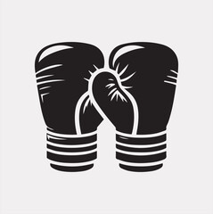 Boxing gloves vector silhouette on a white background