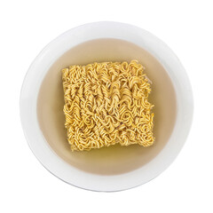 Mixed bowls of pasta and noodles with isolated white background