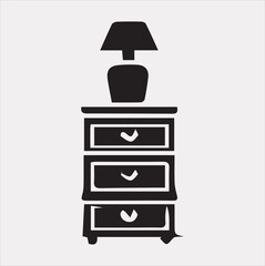 table lamp vector silhouette on a white background
