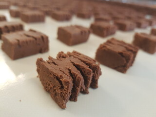 Snack Sized Chocolate Brownie production